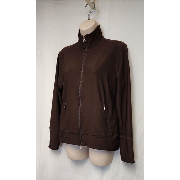 Lucy Tech Women's Size M Brown Full Zip Long Sleeve Jacket Activewear - Picture 3 of 8